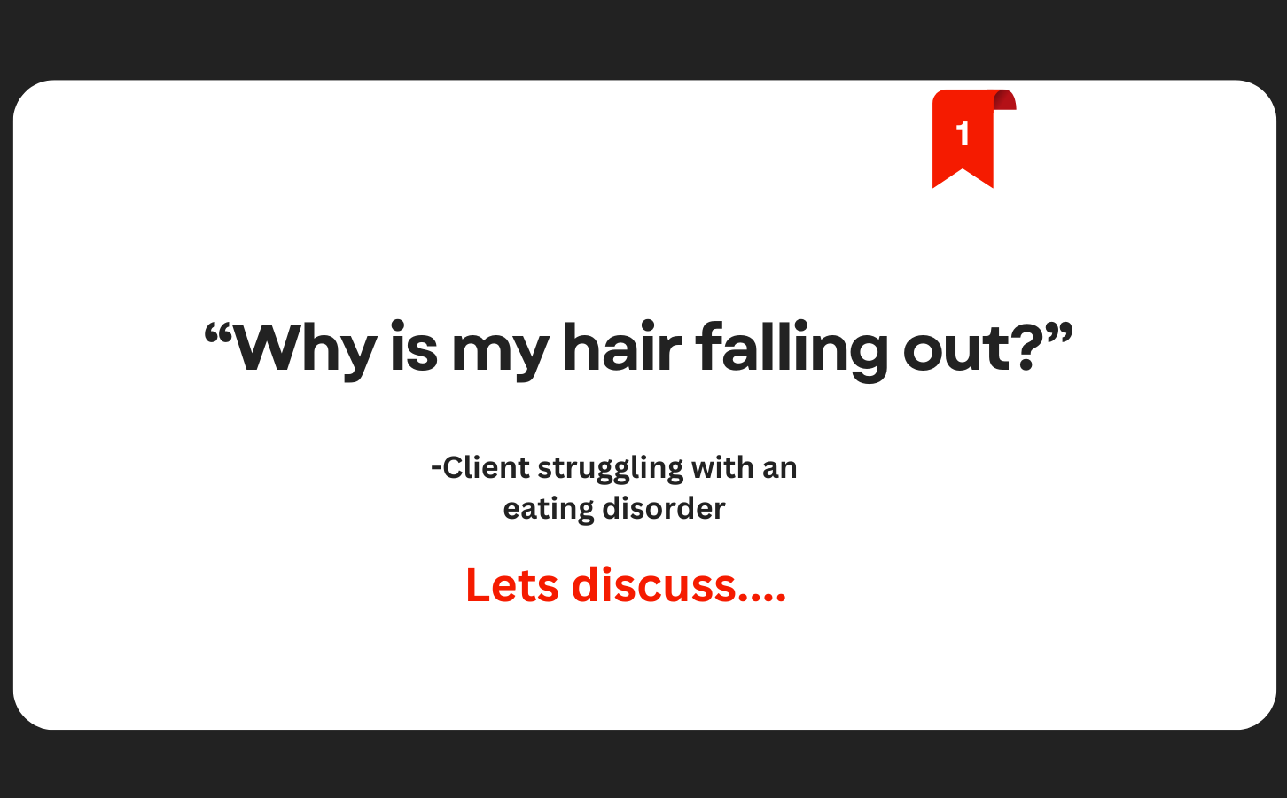 Why is my hair falling out?